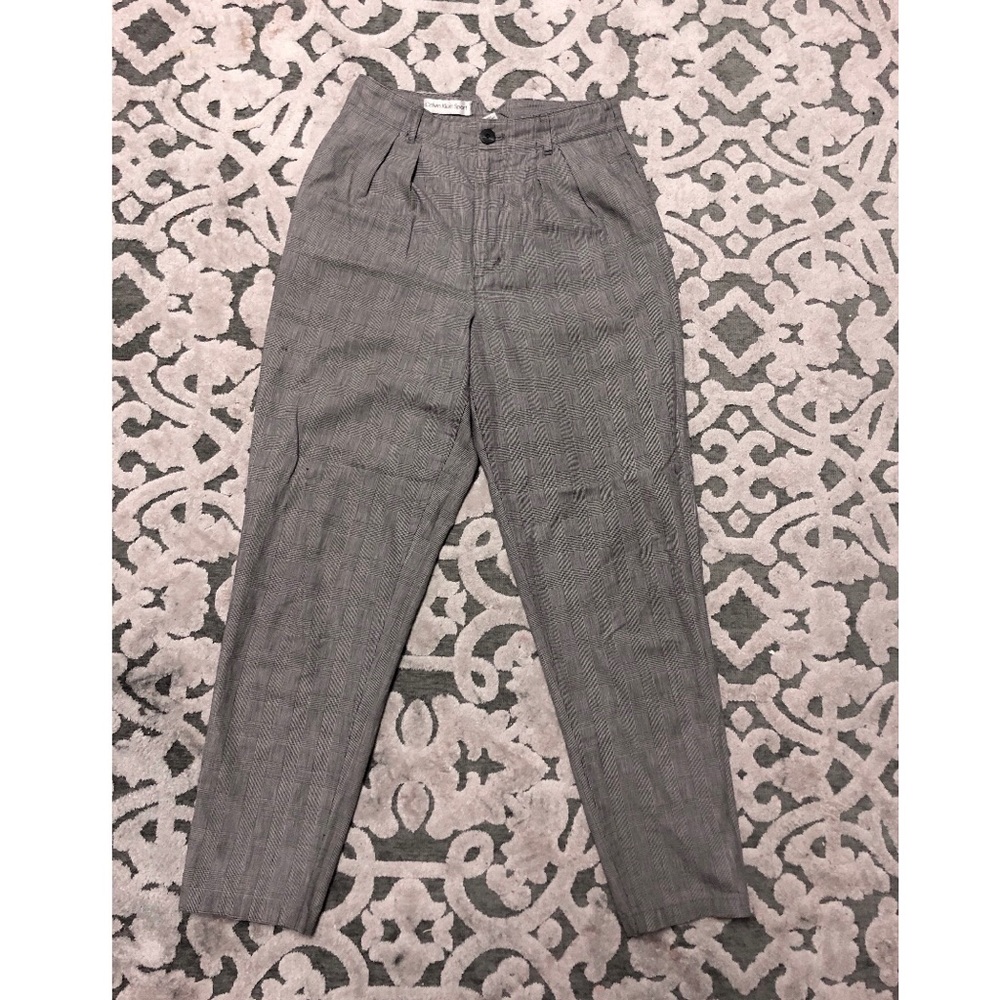 Calvin Klein Grey Plaid Pants